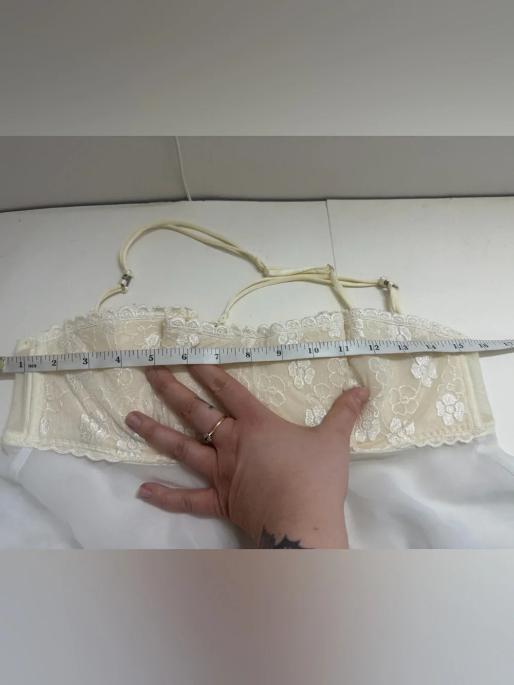 Vintage La SENZA - Y2K Sheer Lace Babydoll Slip - Picture 4 of 7